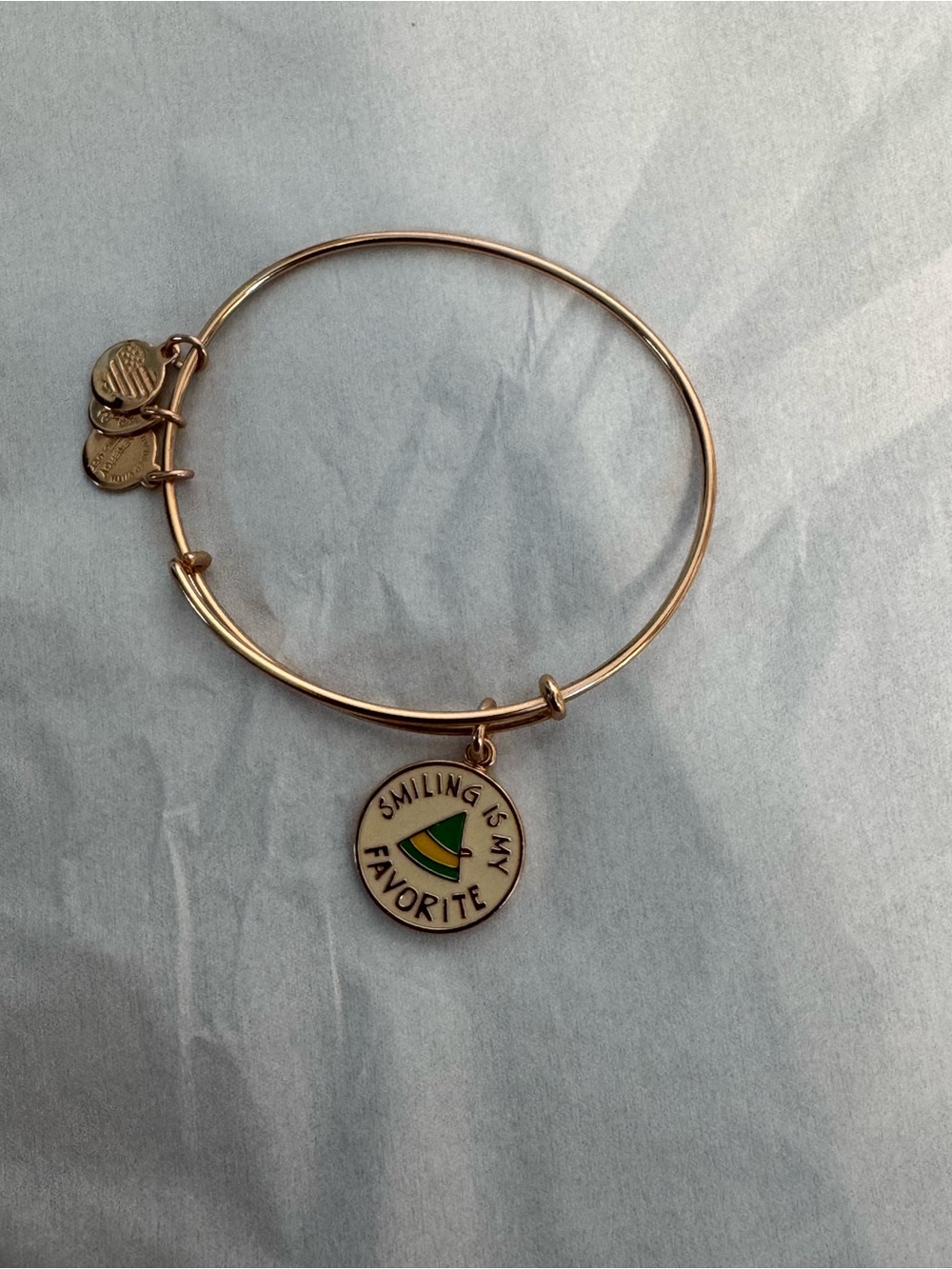 Buddy the Elf 'Smiling Is My Favorite' Charm Bangle Alex and Ani Bracelet